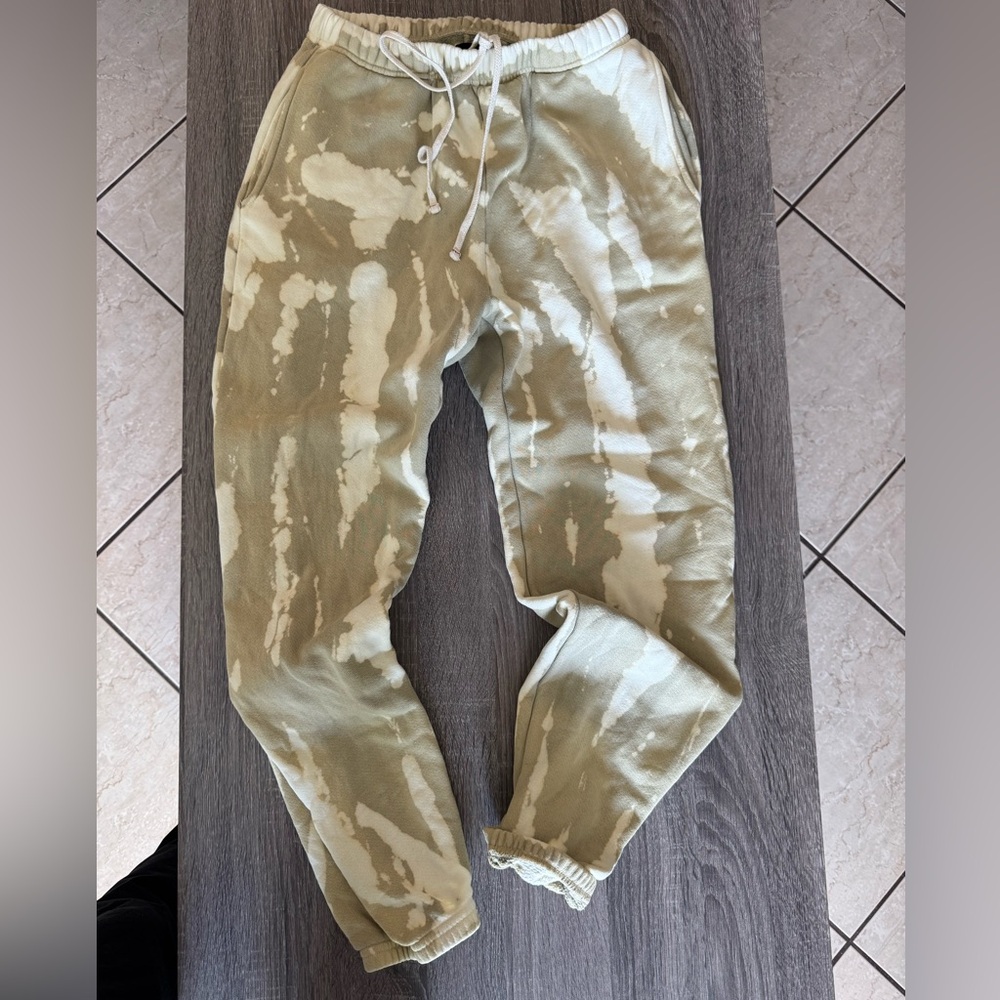 Men's Beige Tie-Dye Joggers